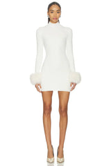 Britt Faux Fur Cuff Mini Dress