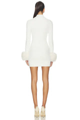 Britt Faux Fur Cuff Mini Dress
